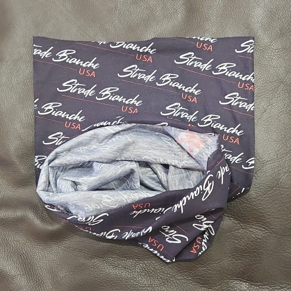Strade Bianche USA Black and White Scarf Neck Buff